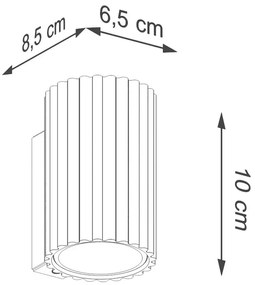 Karbowany kinkiet ścienny T6-S56