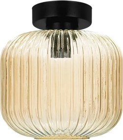 Lampa sufitowa ze szklanym kloszem beżowa E1-A43