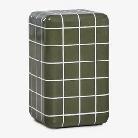 Kwadratowy Stolik Pomocniczy 30x30 Cm W Stylu Cementowej Płytki Eleonor Ether Green - Sklum