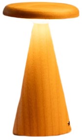 Lampa stołowa LED w naturalnym kolorze z drewnianym kloszem (wysokość 14 cm) Sylva – Gingko