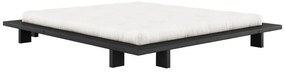 Czarne podwójne łóżko wykonane z drewna sosnowego z siatką 180x200 cm Japan - Karup Design