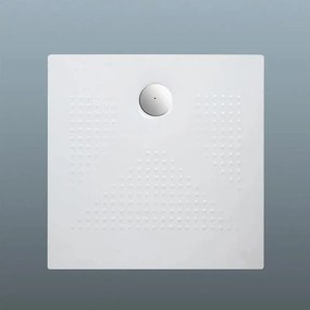 Brodzik kwadratowy "Denver" błyszczący biały z cienkiej, antypoślizgowej ceramiki 90x90 cm