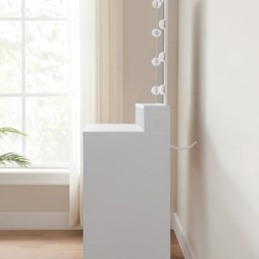 Jurhan Toaletka VANESA z oświetleniem, 80x40x145cm, biała