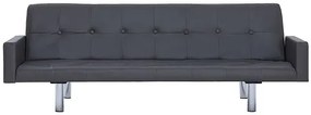 Rozkładana sofa Nesma 2X z podłokietnikami - szara