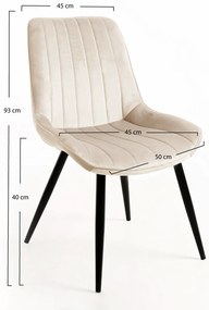 Zestaw 2 Krzese Lene Aksamitne