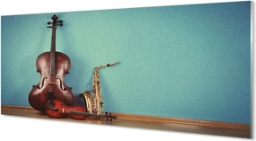 Szklany Panel Duet: Skrzypce i Trąbka