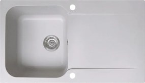 Lisse zlewozmywak dwustronny 1 komora 1 ociekacz z żywicy w kolorze szarym - Essebagno