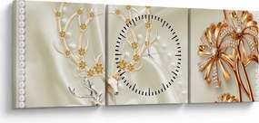 Obraz - Kolaż (z zegarem) (90x30 cm)