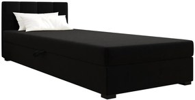 Czarny tapczan jednoosobowy 120x195 cm R6-B00