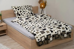 PrzytulneMieszkanie.pl PrzytulneMieszkanie.pl Pościel z mikropluszu LUXOR biało-szara Rozmiar pościeli: 70 x 90 cm | 140 x 200 cm