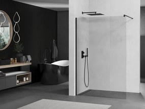 Mexen Kioto ścianka prysznicowa Walk-in 110 x 200 cm, transparent 8 mm, czarna - 800-110-101-70-00