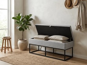 Ławka z przestrzenią do przechowywania TAURO 112x48 cm, szara
