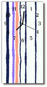 Zegar Szklany Pionowy Sztuka Pas linie farba kolorowy