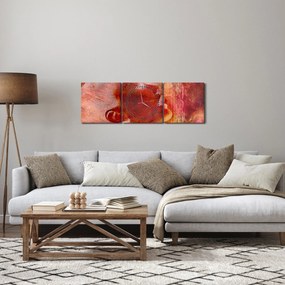Obraz - Profil twarzy kobiety (z zegarem) (90x30 cm)