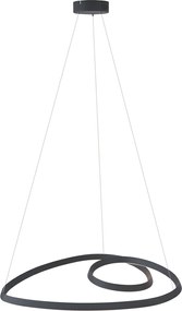 Skandynawska lampa wisząca czarna 72 cm z LED z 3-stopniową regulacją ściemniania - Circuit