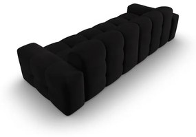 Czarna aksamitna sofa 255 cm Kendal – Micadoni Home