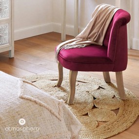 Dywan dekoracyjny z juty, Ø 120 cm, okrągły