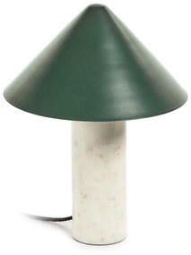 Zielona lampa stołowa z metalowym kloszem (wys. 32 cm) Valentine – Kave Home