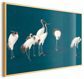 Plakat Wieczór nad stawem 60x40 cm z ramą złotą bez marginesu ARTGEIST B