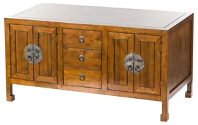 Komoda Ibuku 3szuflady + 4 drzwi, brown 126x55x65cm