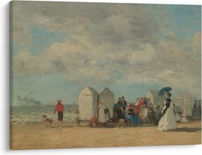 Obraz - Eugène Boudin, Beach Scene, reprodukcje (70x50 cm)