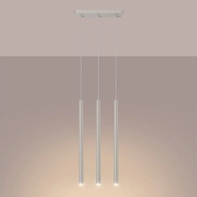 Lampa wisząca nowoczesny Brill, stal - 3 źródło światła 3000K - L.30 x H.94 cm - beżowy