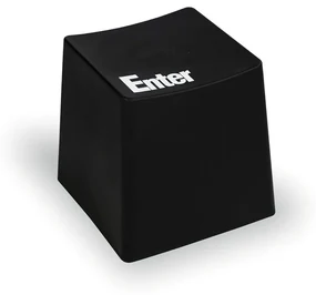 Taboret plastikowy BUTTON, czarny