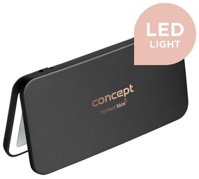 Kieszonkowe lusterko kosmetyczne Concept KZ2020 z oświetleniem LED, czarny