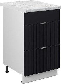 Szafka dolna do kuchni czarne paski 50x60x82 fame-line