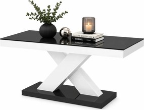 Komfortowa ława biało - czarna S7-K59