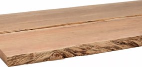 Stół loftowy 150 cm do biura z metalowymi nogami i blatem z litego drewna palisander