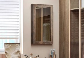 Industrialna szafka z lustrem na biżuterię zamykana na klucz M0-N16