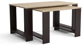 Stoliki kawowe ZESTAW STOLIKÓW 90+65cm MORI Wenge/Dąb Sonoma