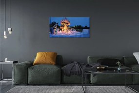 Fotoobraz na płótnie Kwiatowa Kolacja przy Winie