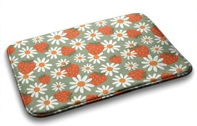 Dywanik łazienkowy Dywanik łazienkowy Truskawki Kwiaty