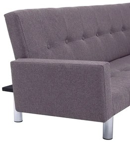 Rozkładana sofa Nesma z podłokietnikami - taupe