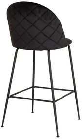 Czarne aksamitne hokery zestaw 2 szt. 108 cm Lausanne – House Nordic