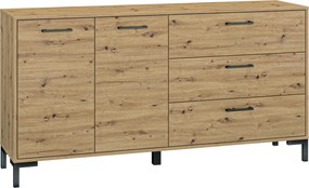 Komoda z szufladami i szafkami Nevio 13, dąb artisan