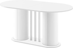 Owalny stół z matowym rozkładanym blatem Cesaro Hubertus