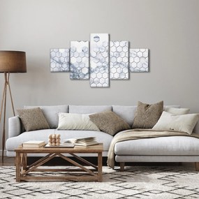 Obraz - Marmurowe sześciokąty (125x70 cm)