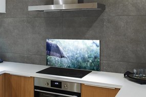 Szklany Panel Deszcz na tle Parasola