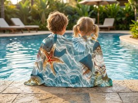 Szybkoschnący ręcznik plażowy CORALIA kolorowy 70 x 140 cm, 100% mikrofibra