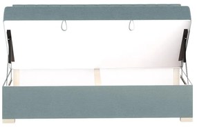 Niebieskie łóżko dziecięce ze schowkiem i materacem 90x200 cm Chill – Ghado
