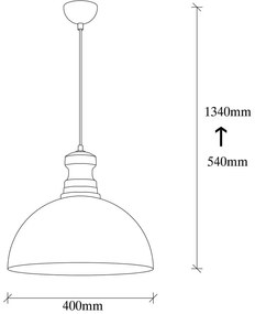 Lampa wisząca w kolorze złota z metalowym kloszem ø 40 cm Berceste – Opviq lights