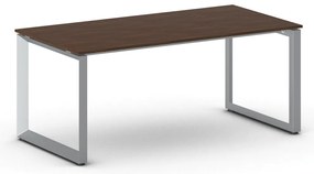 Biurko PRIMO INSPIRE, 180x90 cm, szaro-srebrna podstawa, orzech