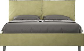 Łóżko bez stelaża tapicerowane 160x190 microfibra Zielony Antea