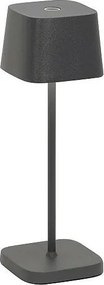 Lampa stołowa LED Zafferano OFELIA PRO MICRO, ciemnoszara, akumulatorowa i ściemnialna