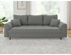 Szara sofa z materiału bouclé 210 cm Ariella – Ropez
