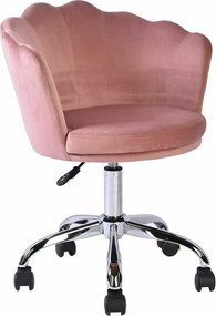Fotel biurowy ROSE VELVET, staroróżowy