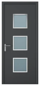 Drzwi zewnętrzne z antracytowego aluminium wys. 218 x szer. 96 cm - lewe - ROSILVA